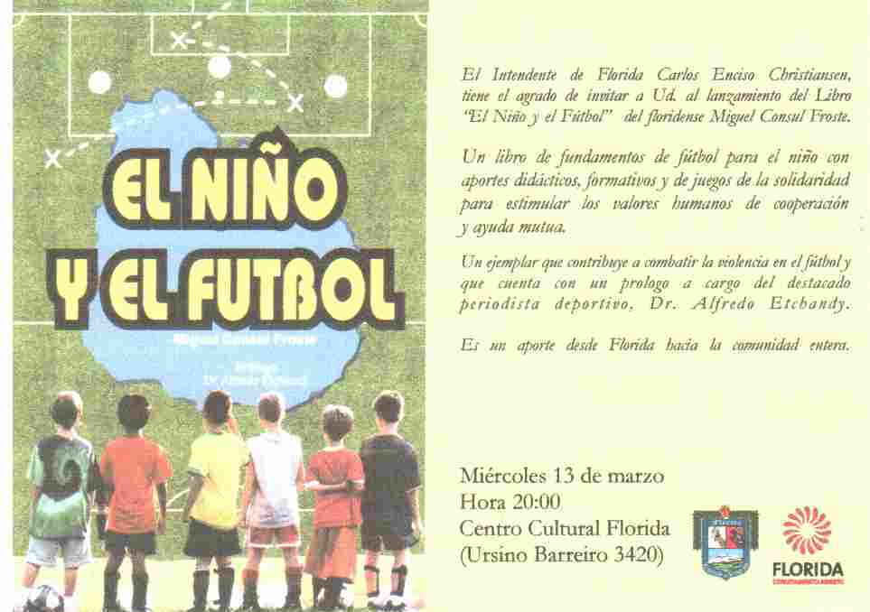 invitacion el nic3b1o y el futbol por la no violencia