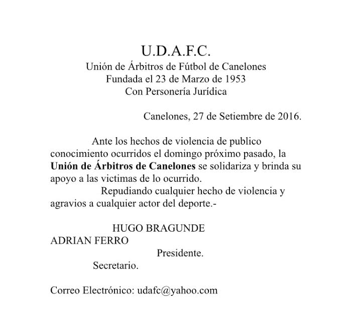 carta arbitros